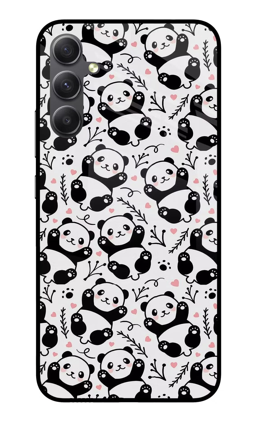 Cute Panda Samsung A34 5G Back Cover, Glass case