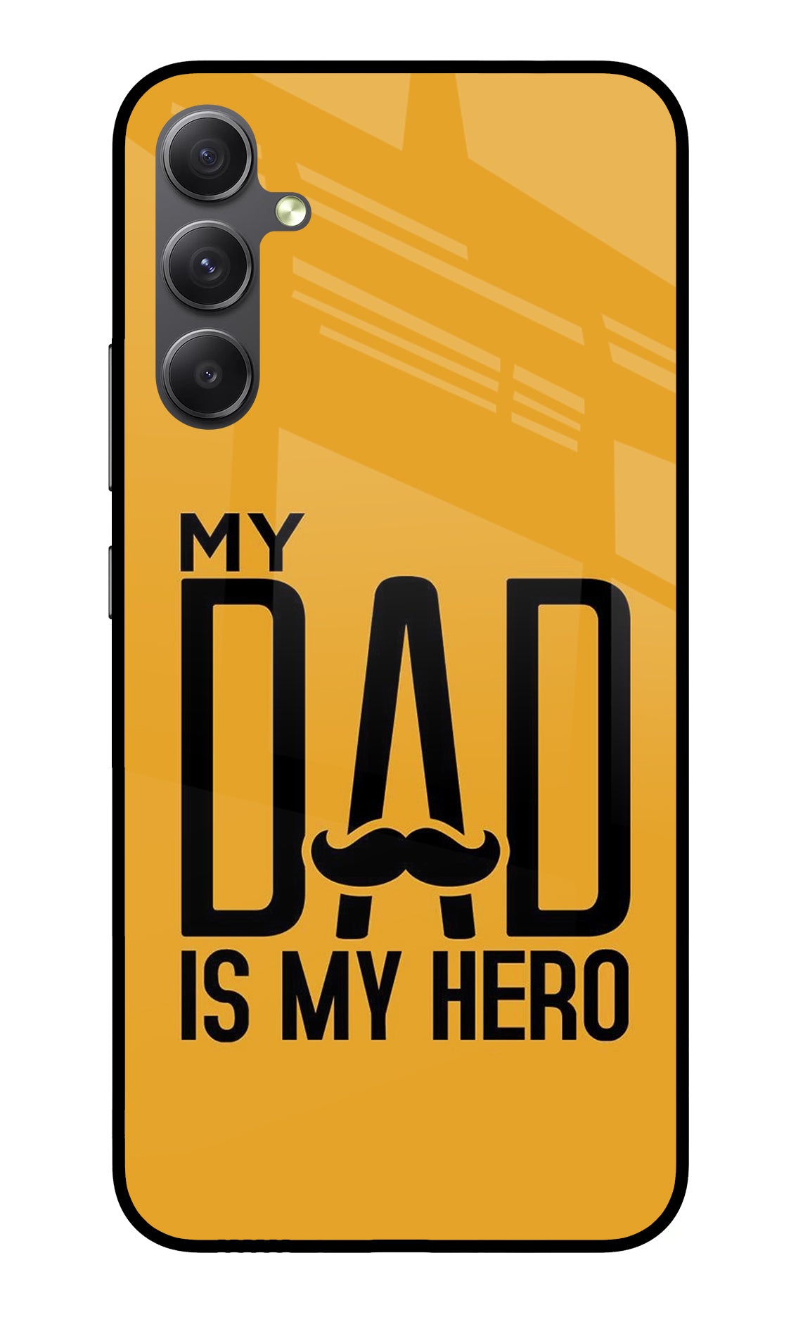 My Dad Is My Hero Samsung A34 5G Glass Case