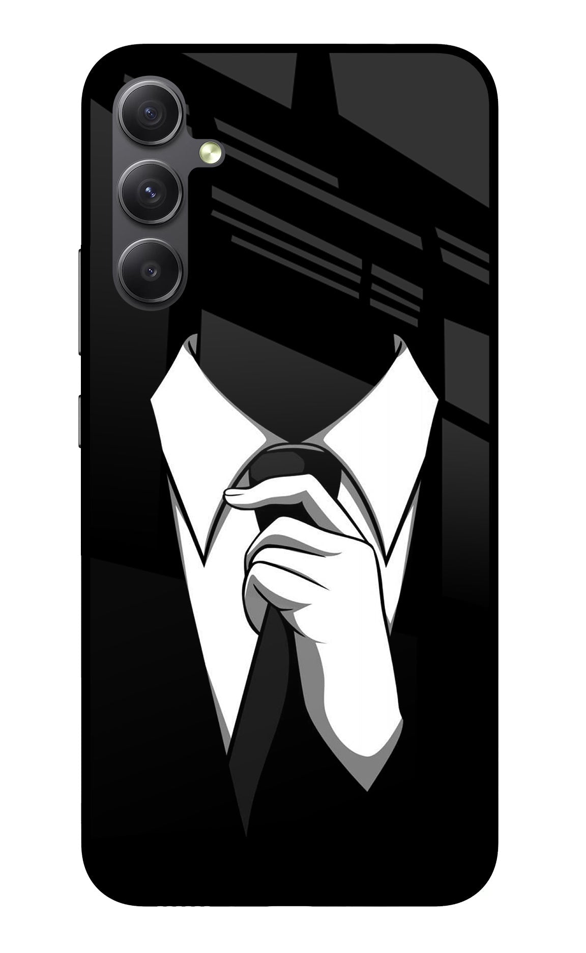 Black Tie Samsung A34 5G Glass Case