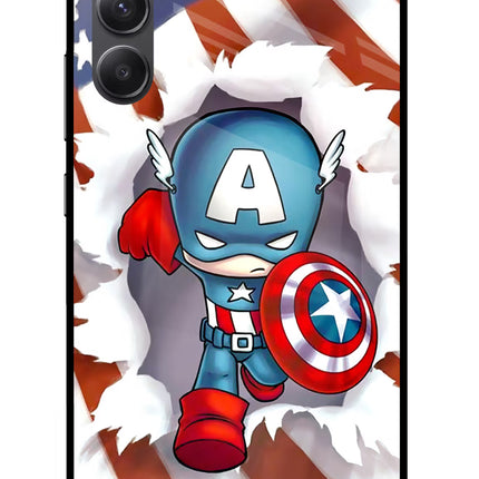Captain America Samsung A34 5G Glass Case