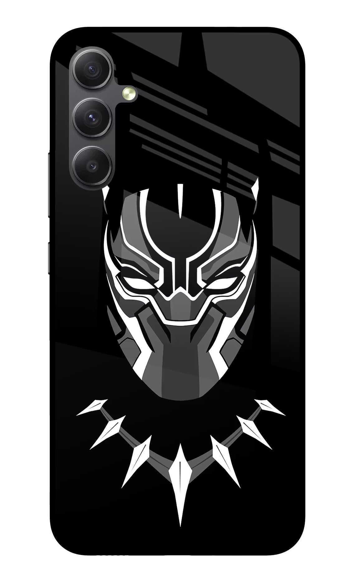 Black Panther Samsung A34 5G Glass Case Back Cover by Casekaro