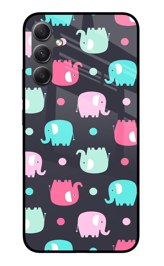 Elephants Samsung A34 5G Glass Case