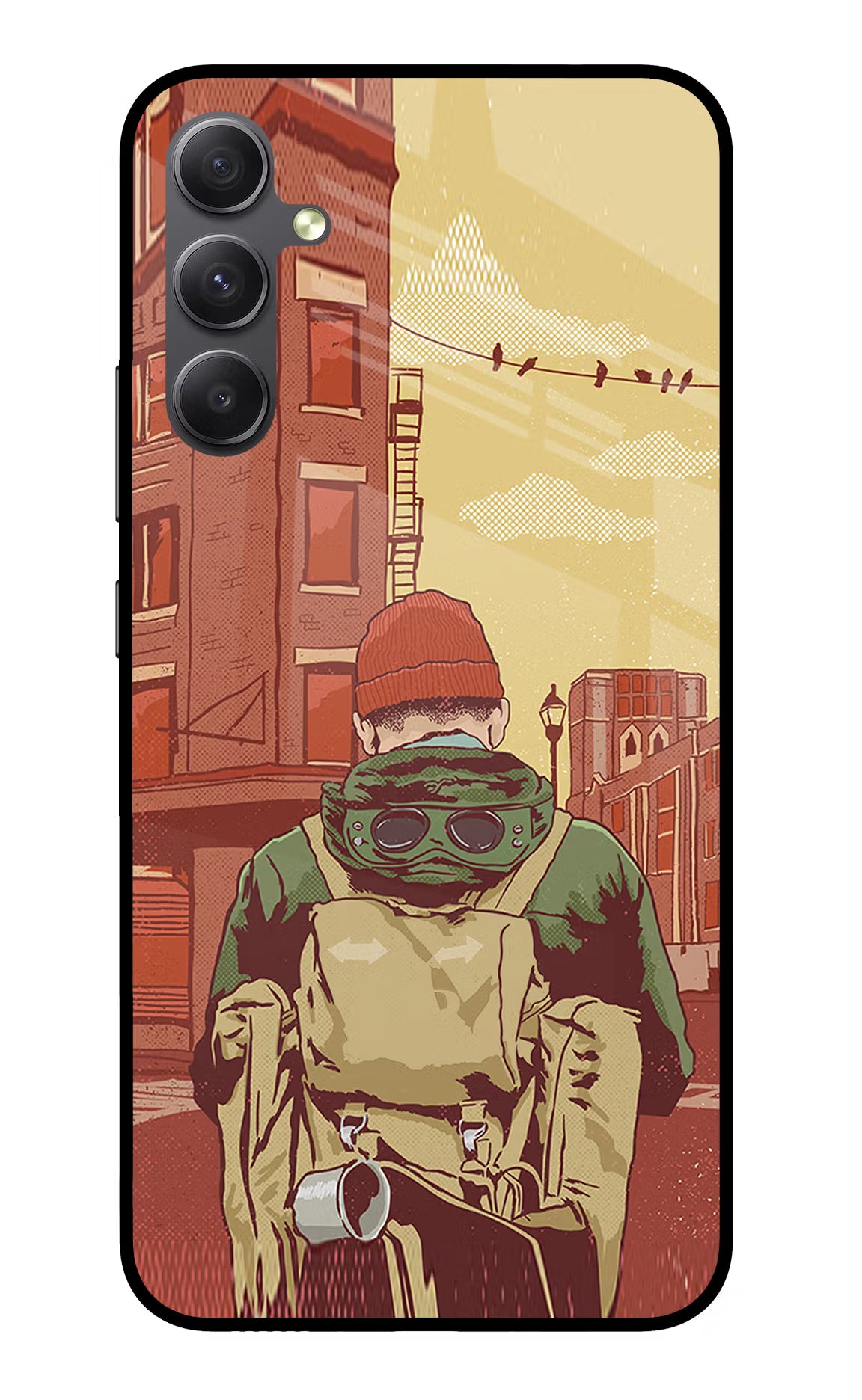 Adventurous Samsung A34 5G Glass Case Back Cover by Casekaro