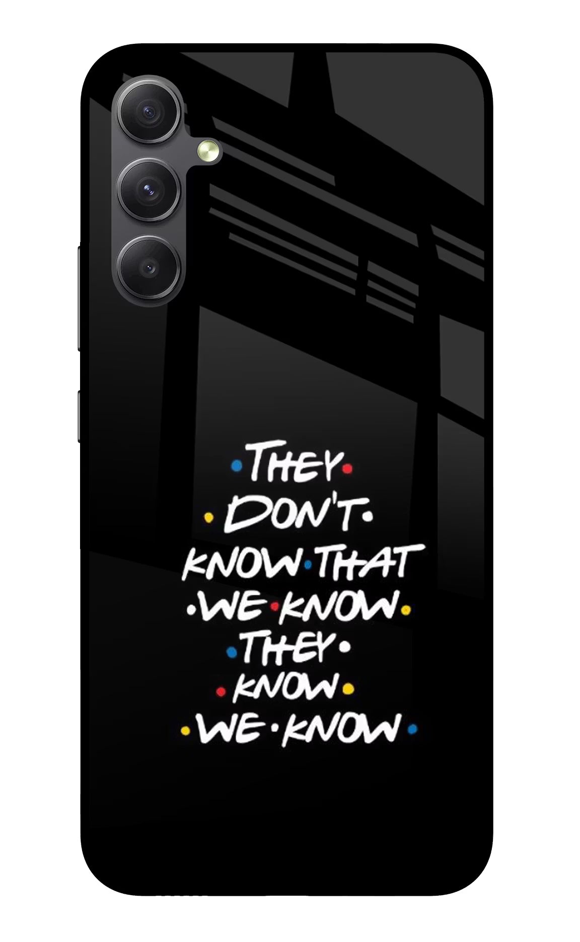 FRIENDS Dialogue Samsung A34 5G Glass Case Back Cover by Casekaro