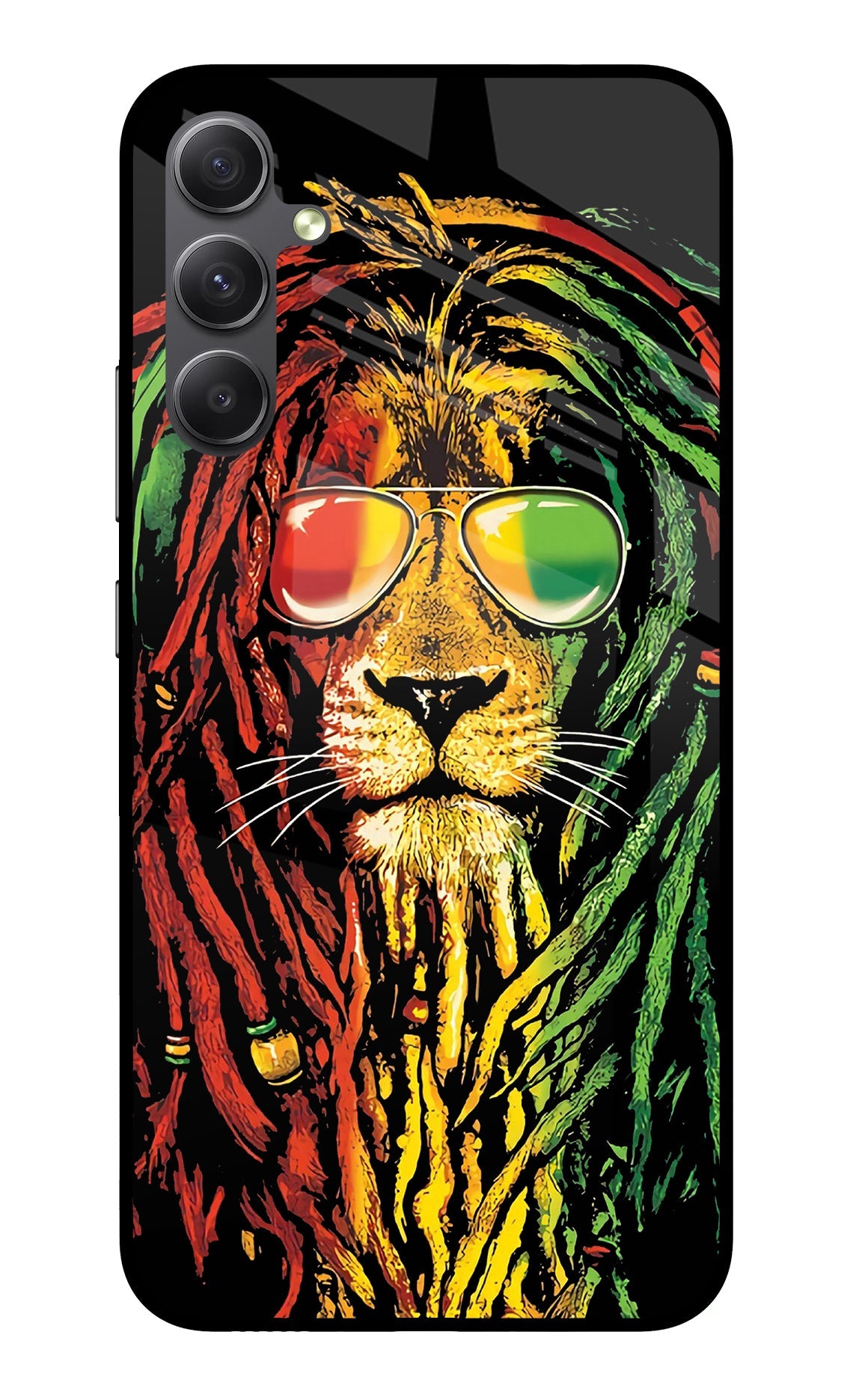 Rasta Lion Samsung A34 5G Glass Case