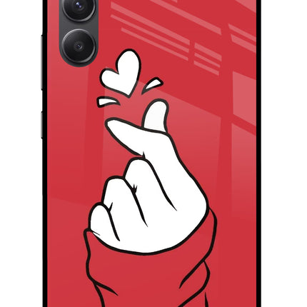 Korean Love Sign Samsung A34 5G Glass Case
