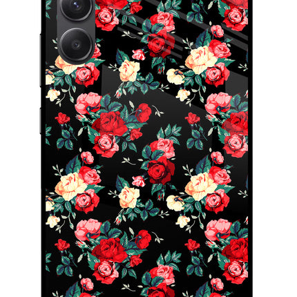 Rose Pattern Samsung A34 5G Glass Case