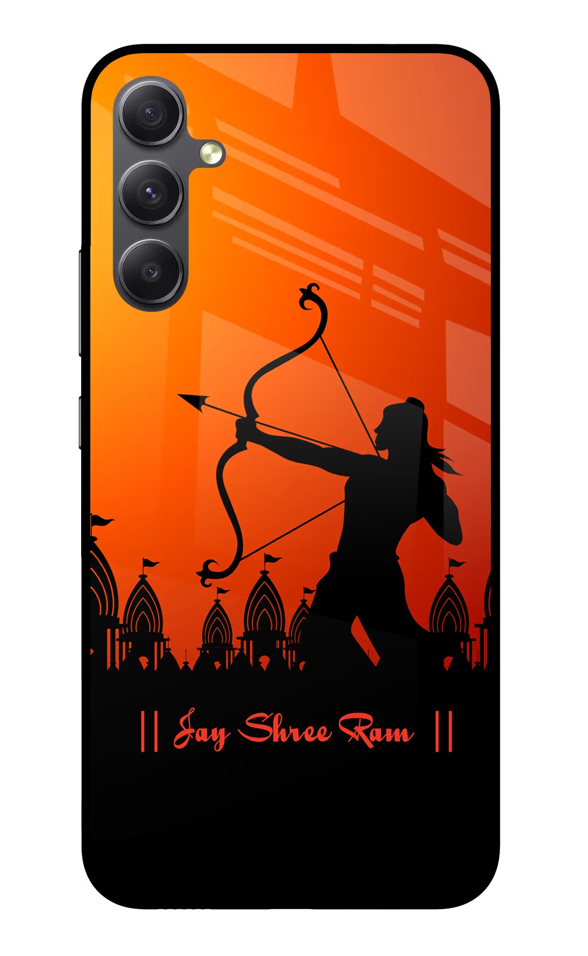 Lord Ram - 4 Samsung A34 5G Glass Case Back Cover by Casekaro