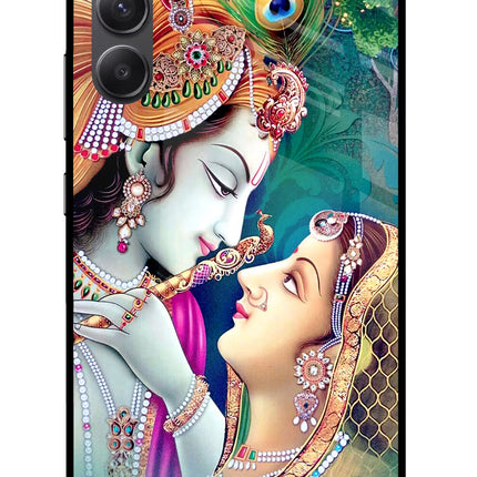 Lord Radha Krishna Samsung A34 5G Glass Case
