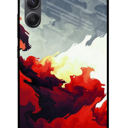 Fire Cloud Samsung A34 5G Glass Case