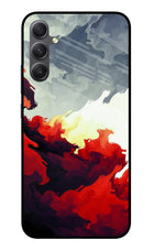Fire Cloud Samsung A34 5G Glass Case