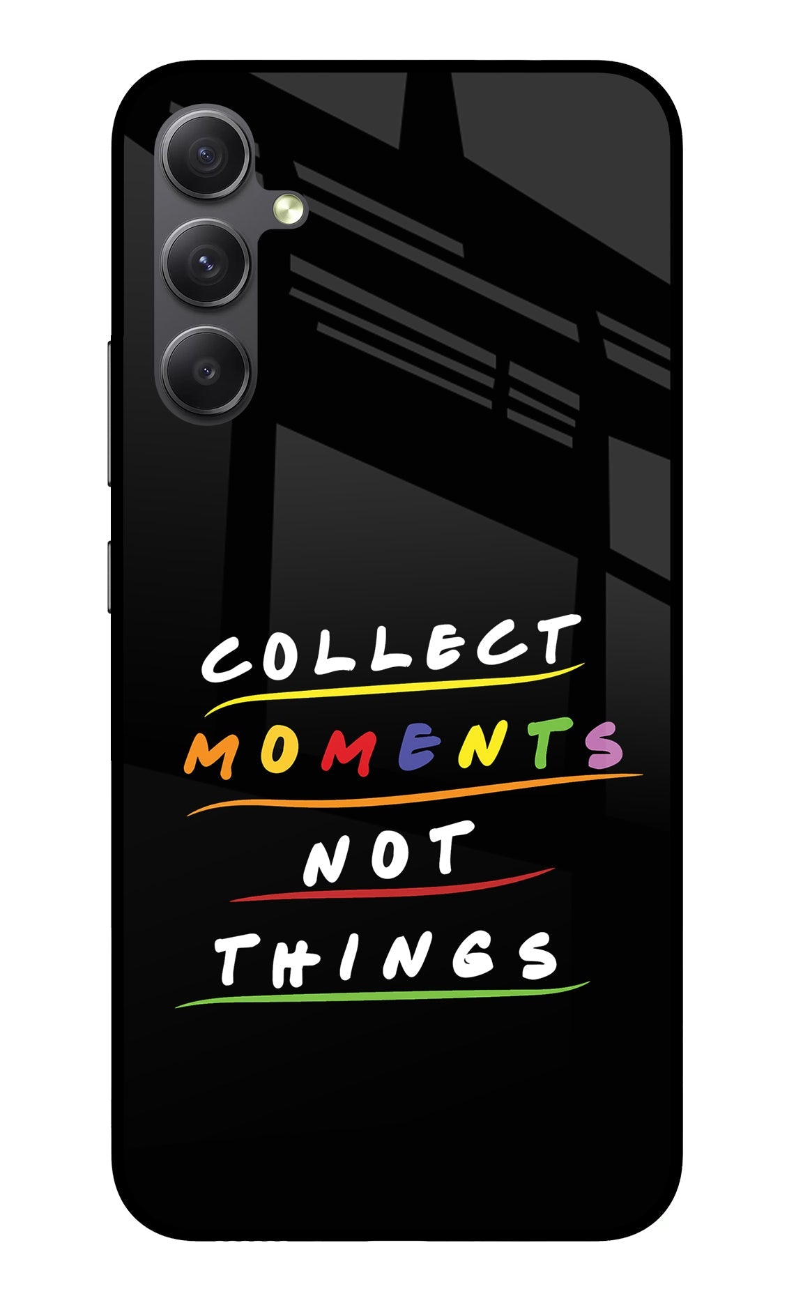 Collect Moments Not Things Samsung A34 5G Glass Case