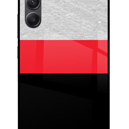 Tri Color Pattern Samsung A34 5G Glass Case