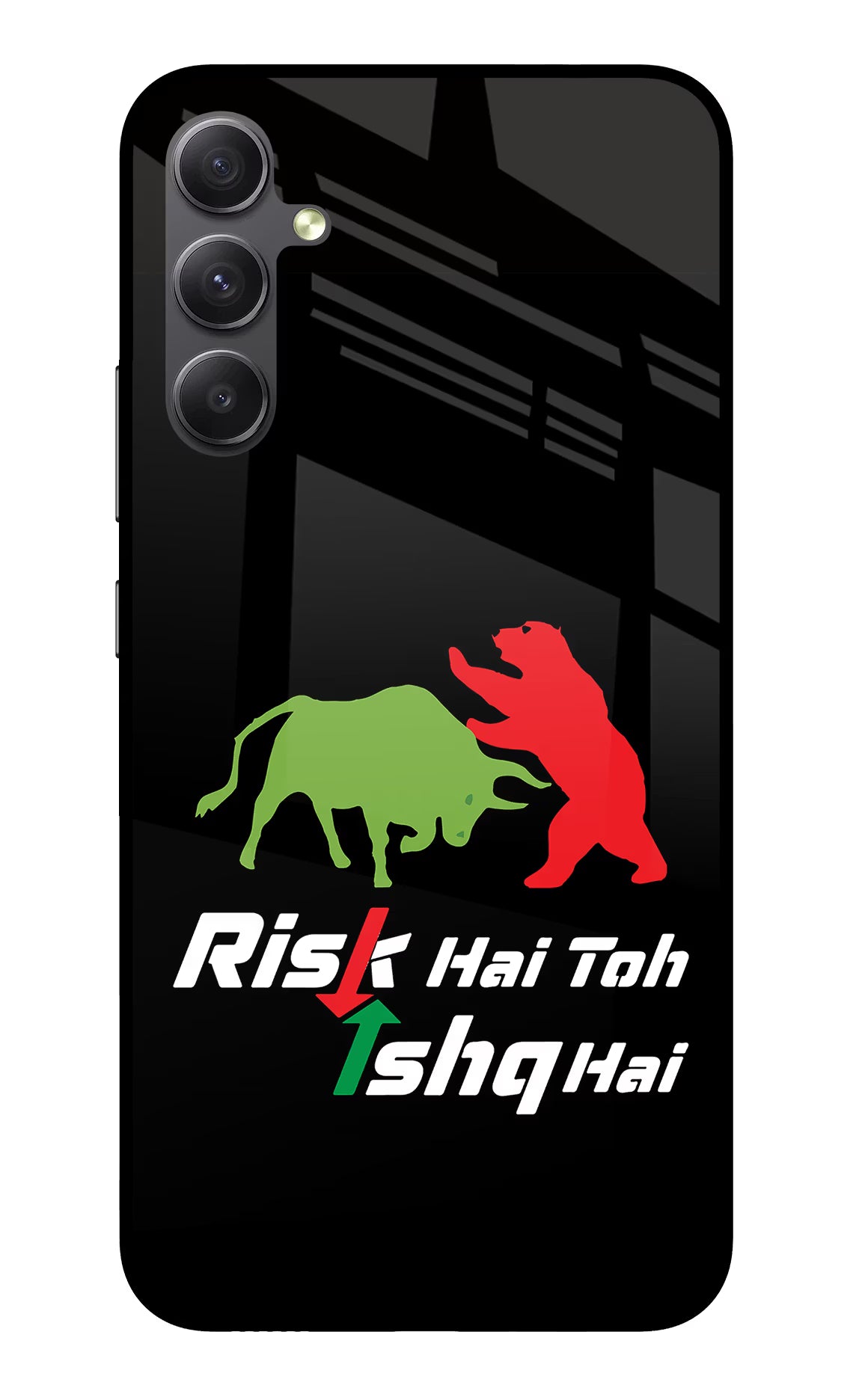Risk Hai Toh Ishq Hai Samsung A34 5G Glass Case Back Cover by Casekaro