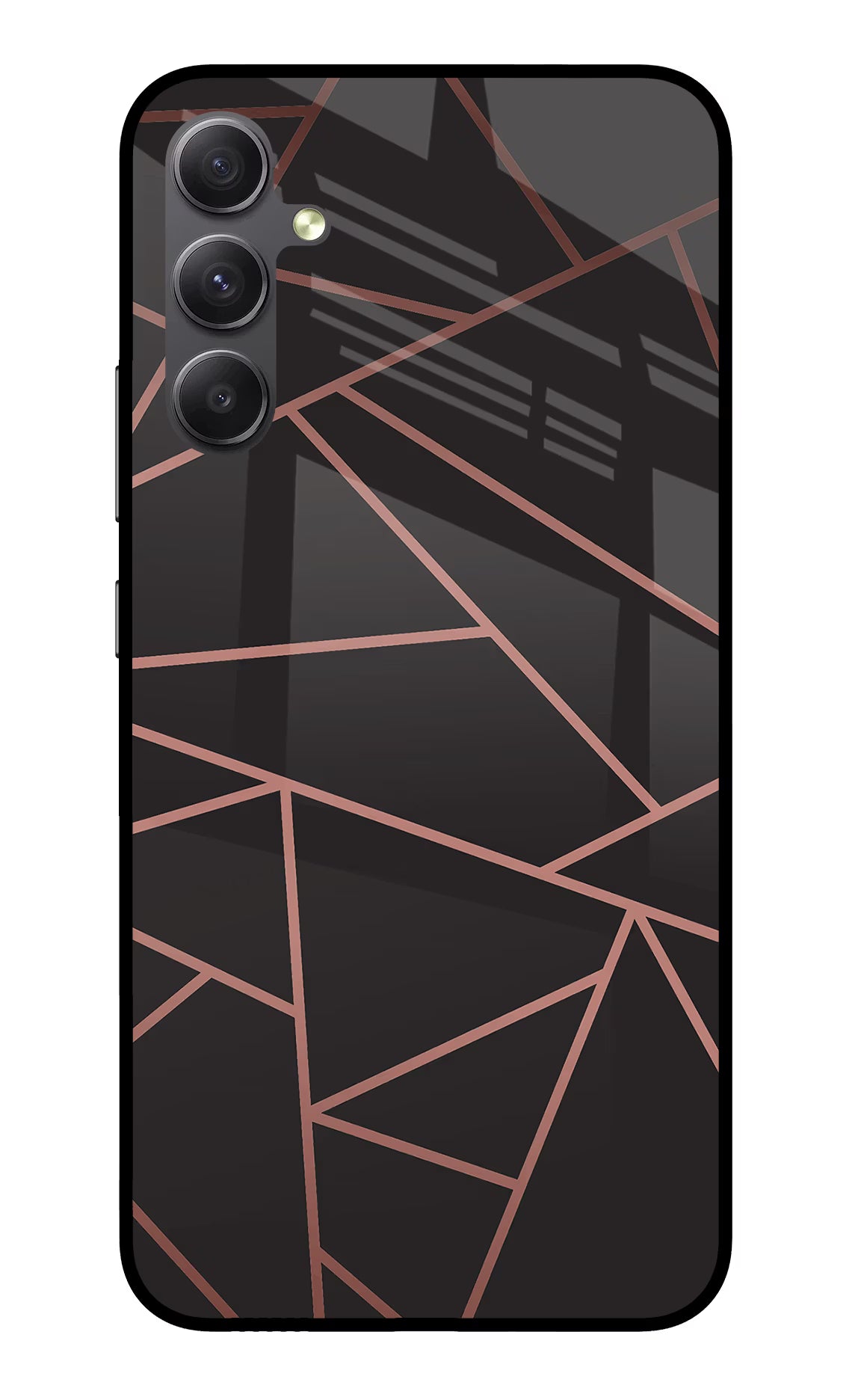 Geometric Pattern Samsung A34 5G Glass Case Back Cover by Casekaro