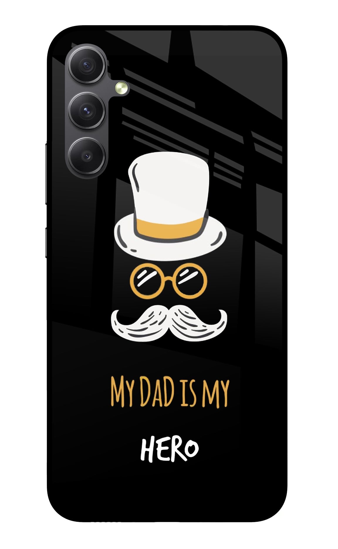 My Dad Is My Hero Samsung A34 5G Glass Case