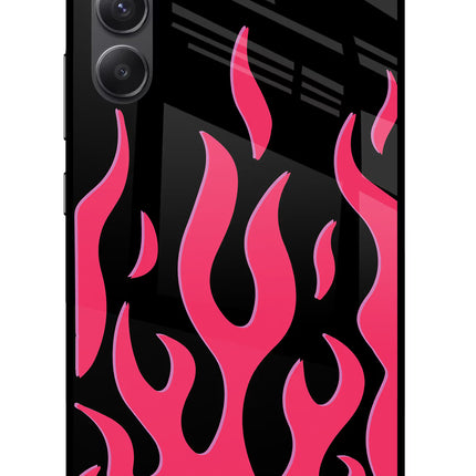 Fire Flames Samsung A34 5G Glass Case