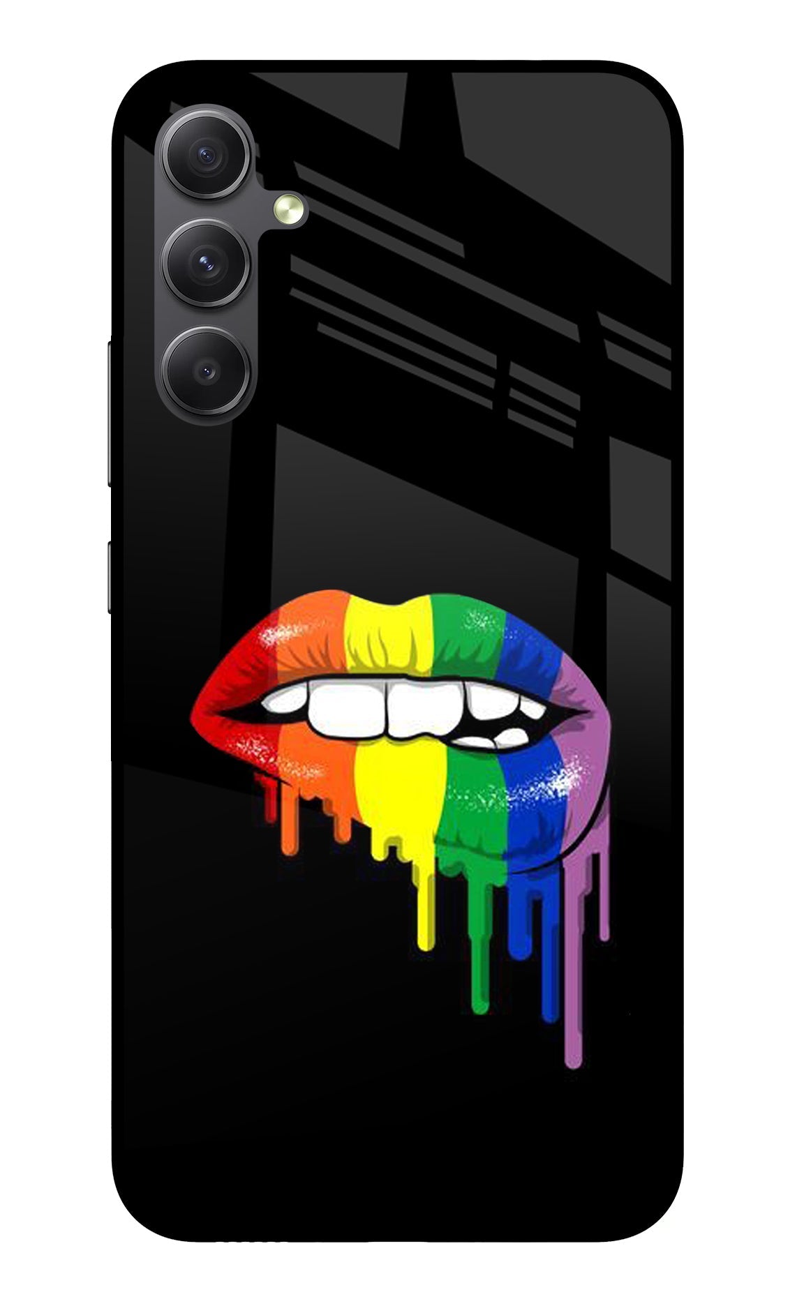 Lips Biting Samsung A34 5G Glass Case