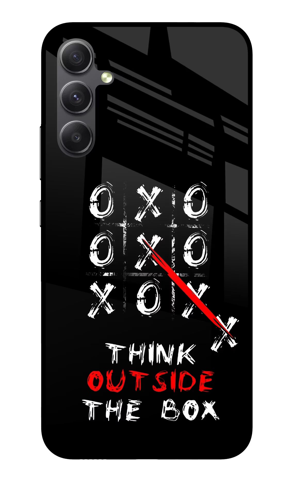 Think out of the BOX Samsung A34 5G Glass Case Back Cover by Casekaro