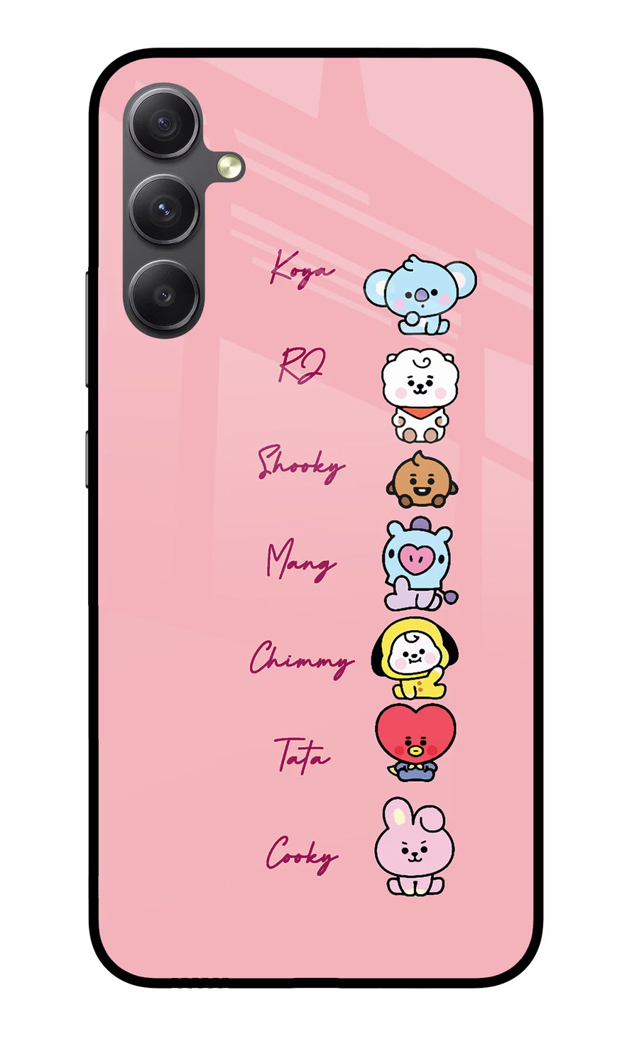 BTS names Samsung A34 5G Back Cover, Glass case