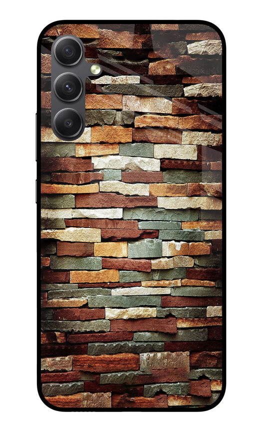 Bricks Pattern Samsung A34 5G Glass Case