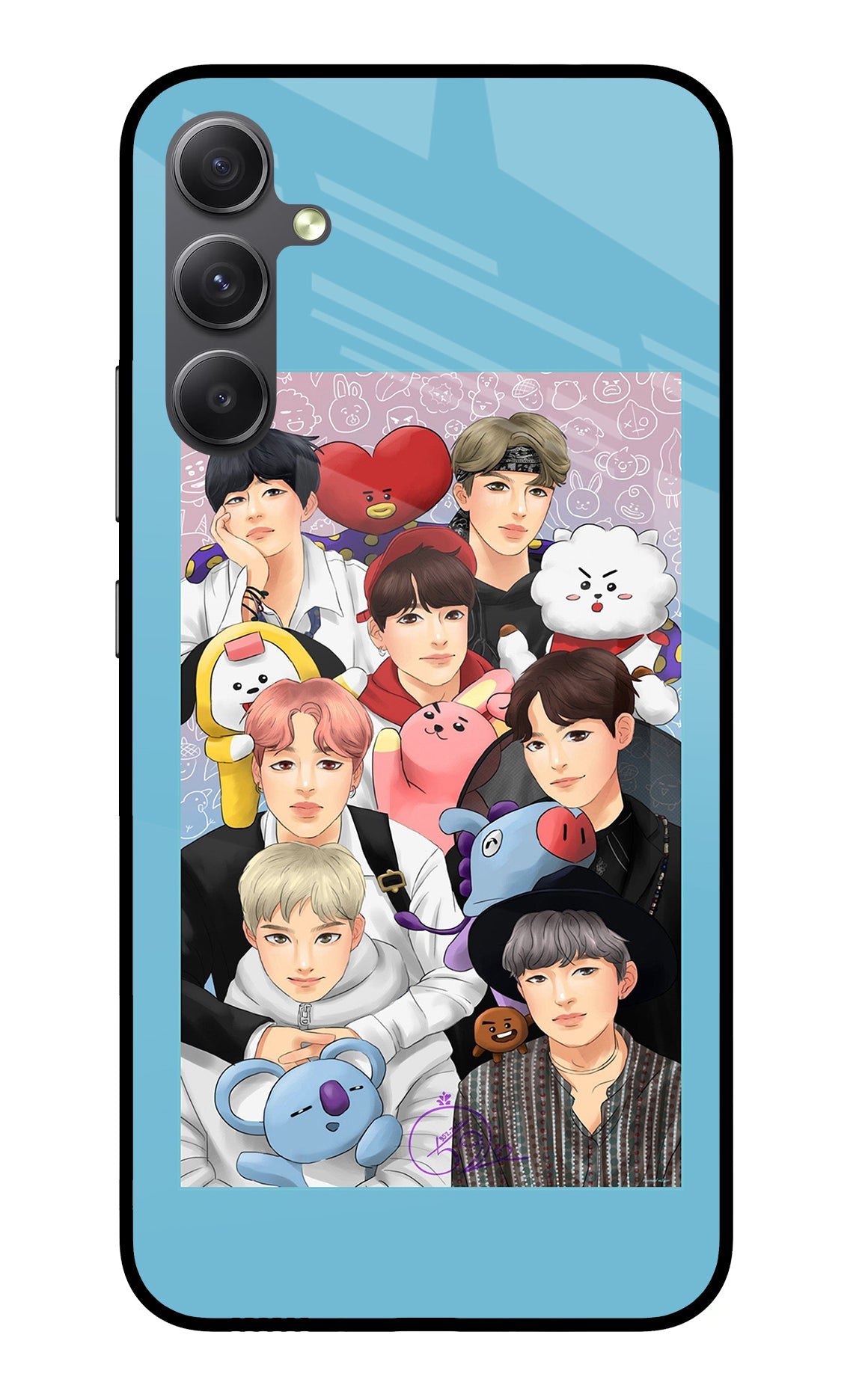 BTS with animals Samsung A34 5G Back Cover