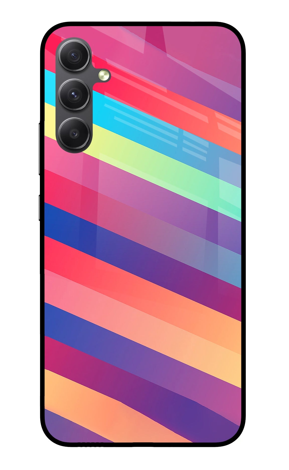 Stripes color Samsung A34 5G Glass Case