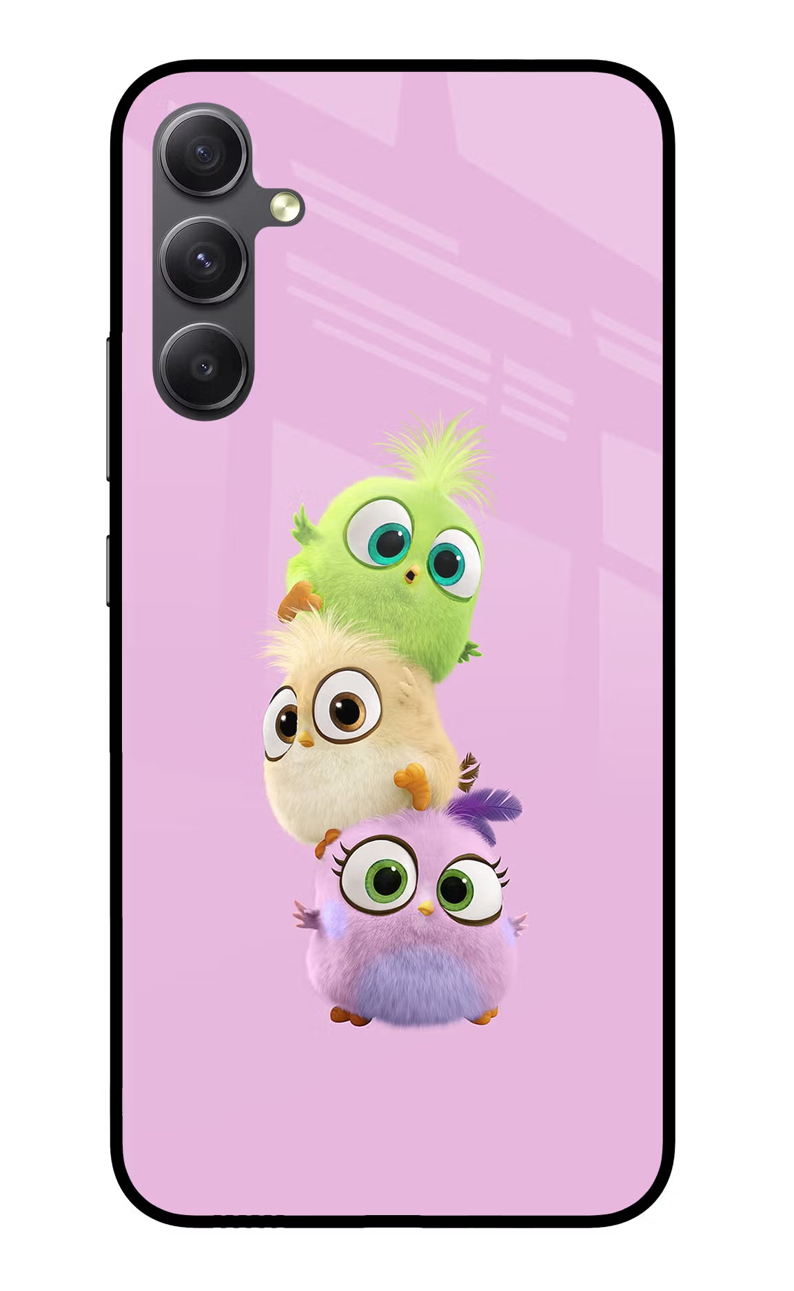 Cute Little Birds Samsung A34 5G Glass Case Back Cover by Casekaro
