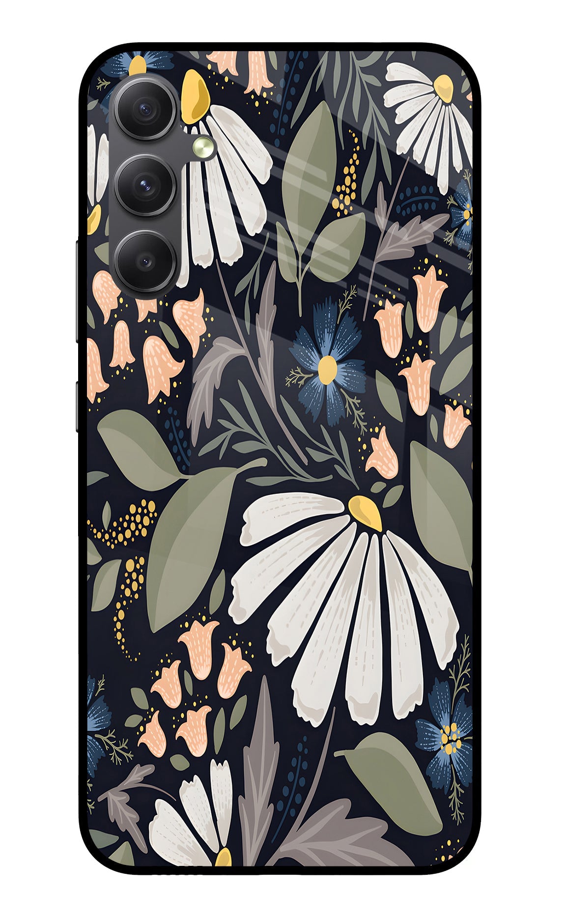 Flowers Art Samsung A34 5G Glass Case