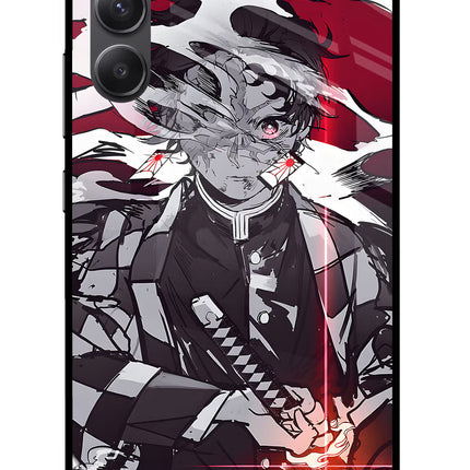 Demon Slayer Samsung A34 5G Glass Case Back Cover by Casekaro