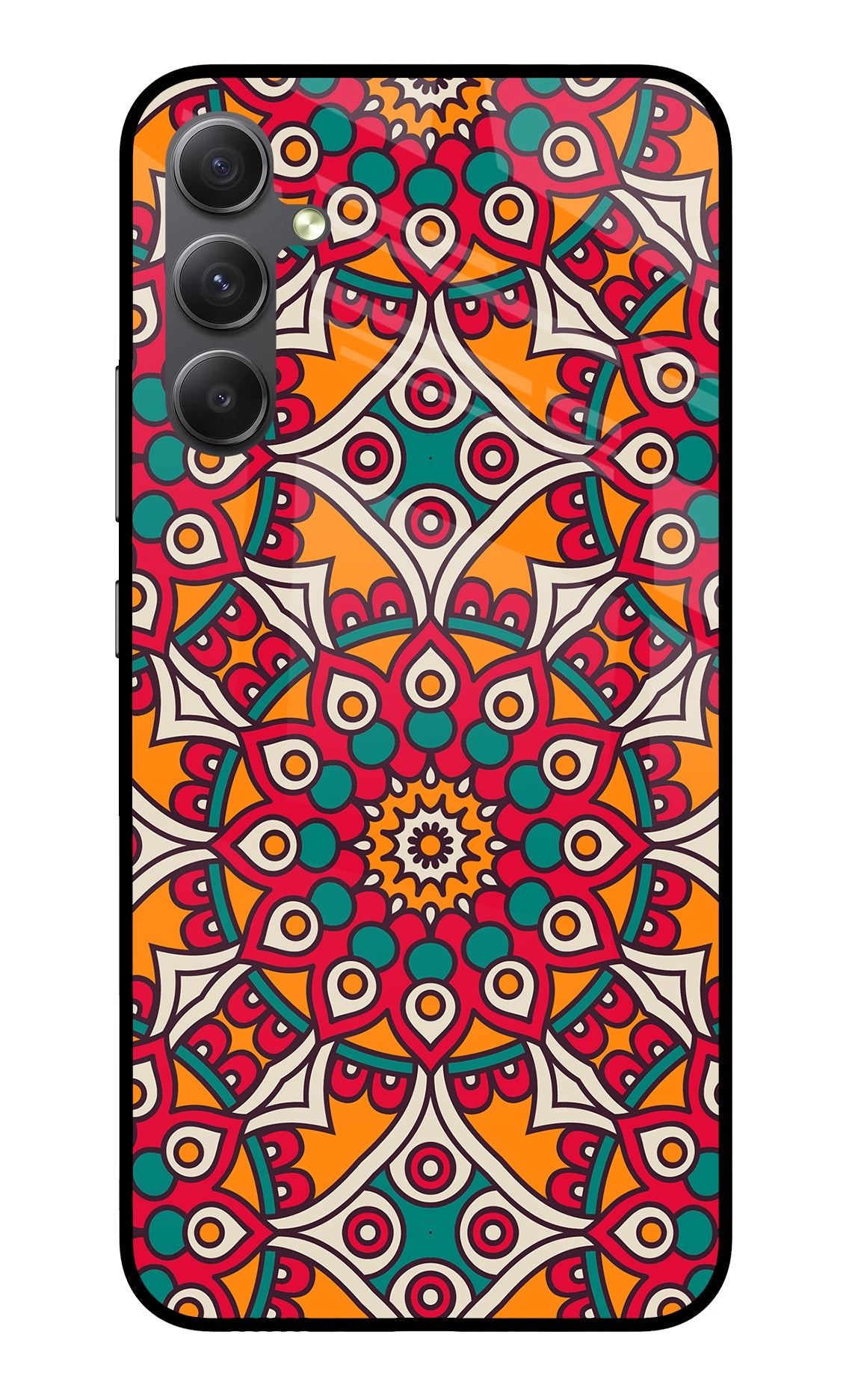 Mandala Art Samsung A34 5G Glass Case