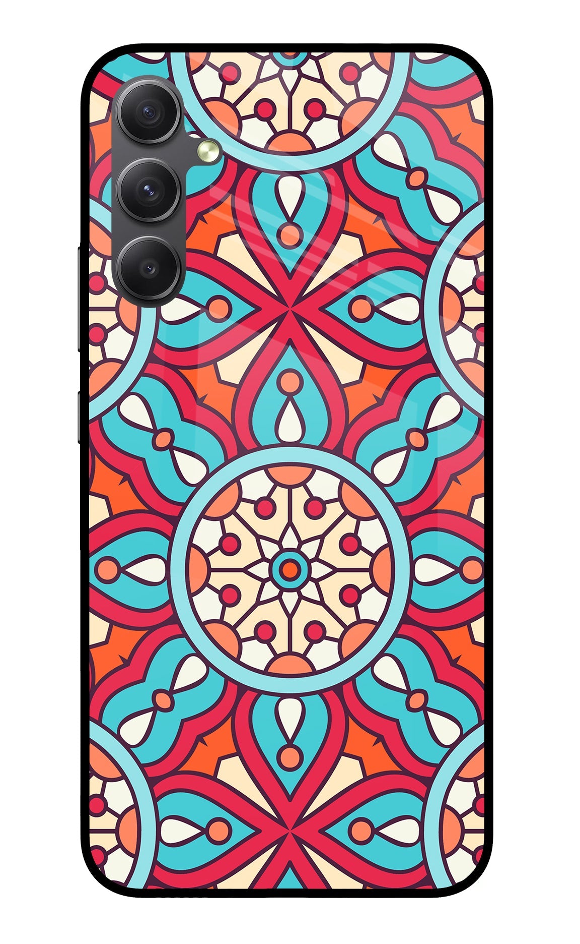 Mandala Geometric Samsung A34 5G Glass Case