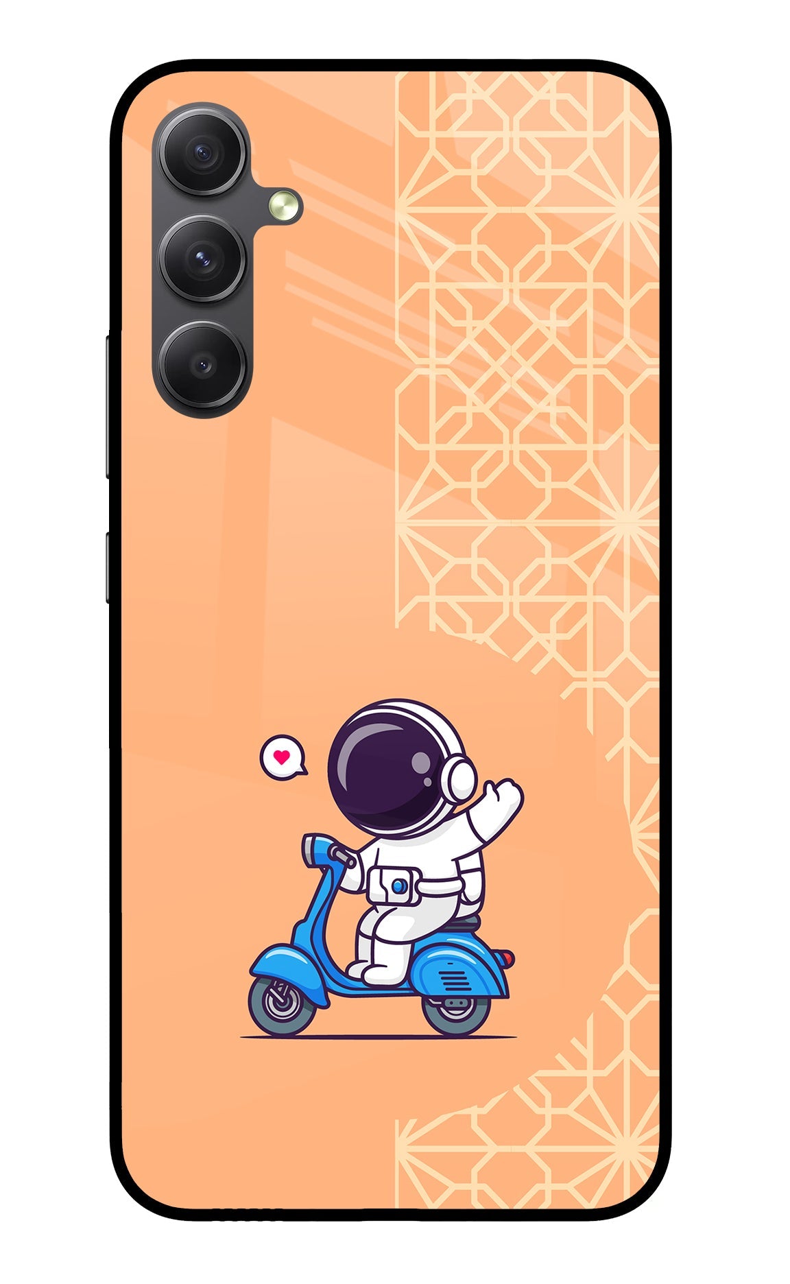 Cute Astronaut Riding Samsung A34 5G Back Cover