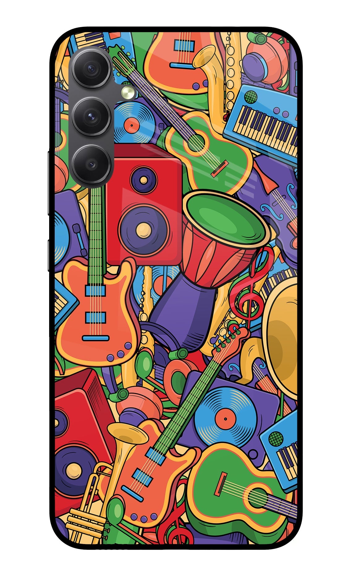 Music Instrument Doodle Samsung A34 5G Back Cover