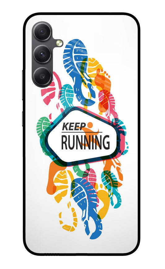 Keep Running Samsung A34 5G Glass Case