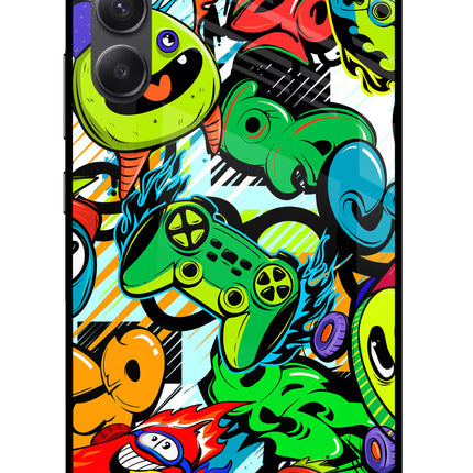 Game Doodle Samsung A34 5G Glass Case
