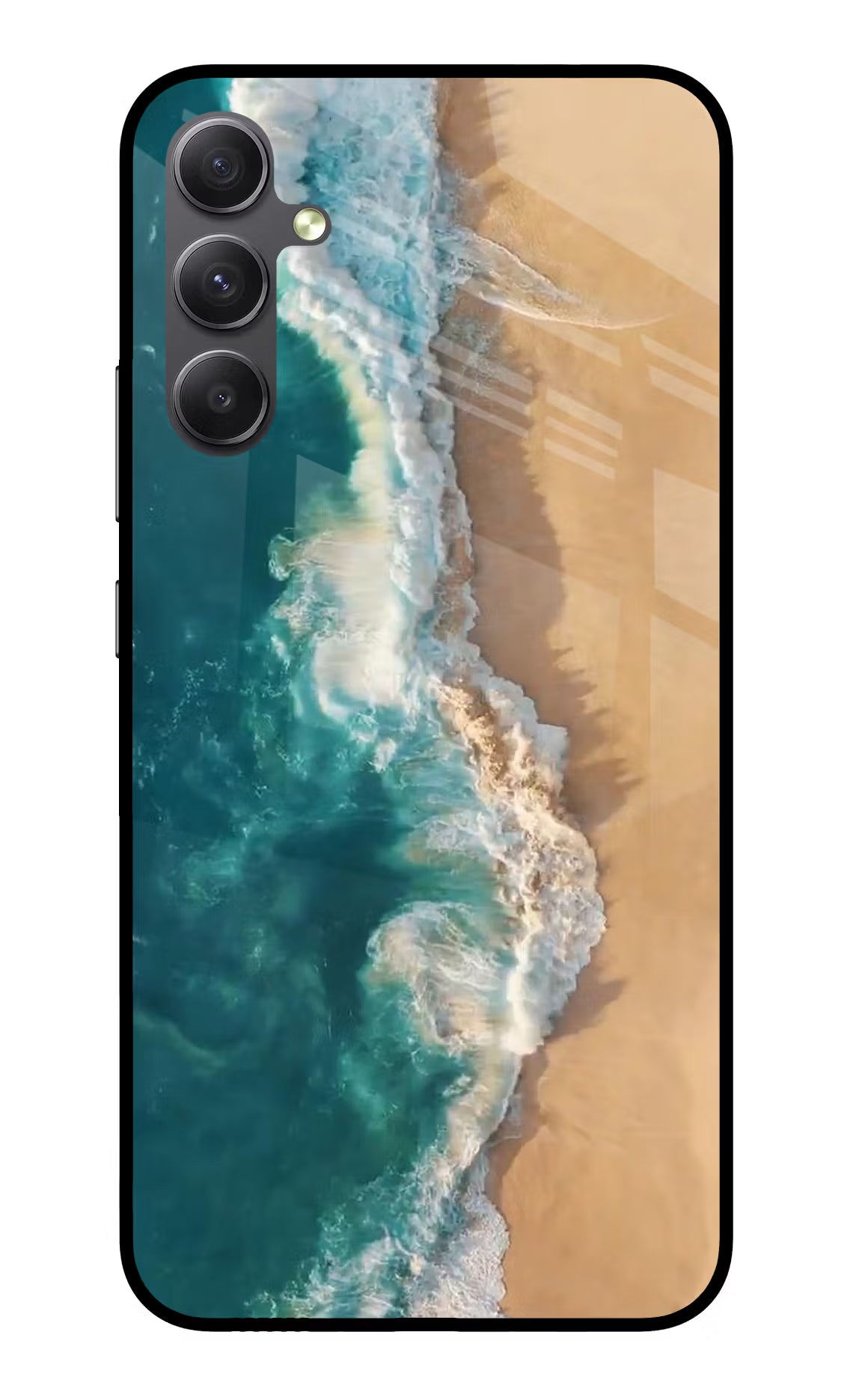 Ocean Beach Samsung A34 5G Glass Case Back Cover by Casekaro