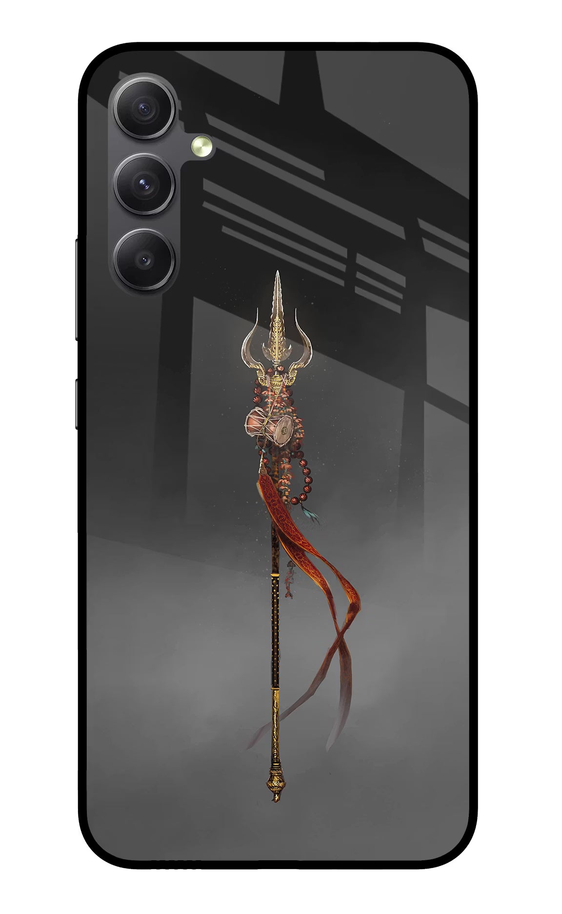 Shiv Trishul Samsung A34 5G Glass Case Back Cover by Casekaro
