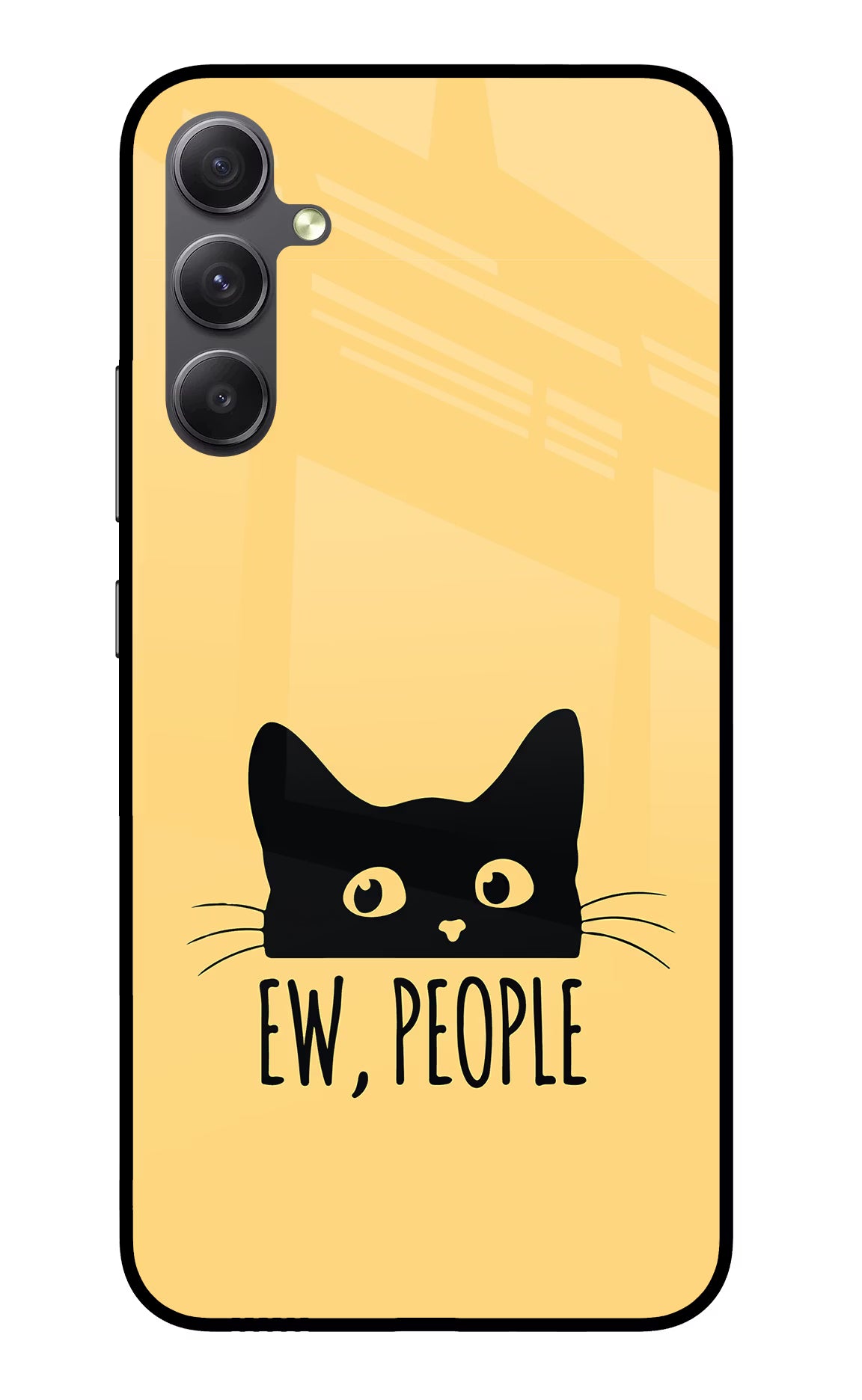 Ew People Catitude Samsung A34 5G Glass Case Back Cover by Casekaro