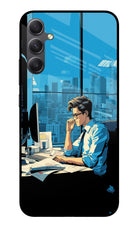 Focused Hustler (AI Generated) Samsung A34 5G Glass Case