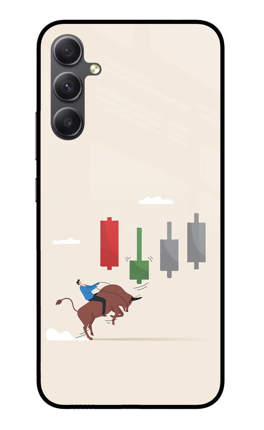 Bull Trading Momentum Samsung A34 5G Glass Case