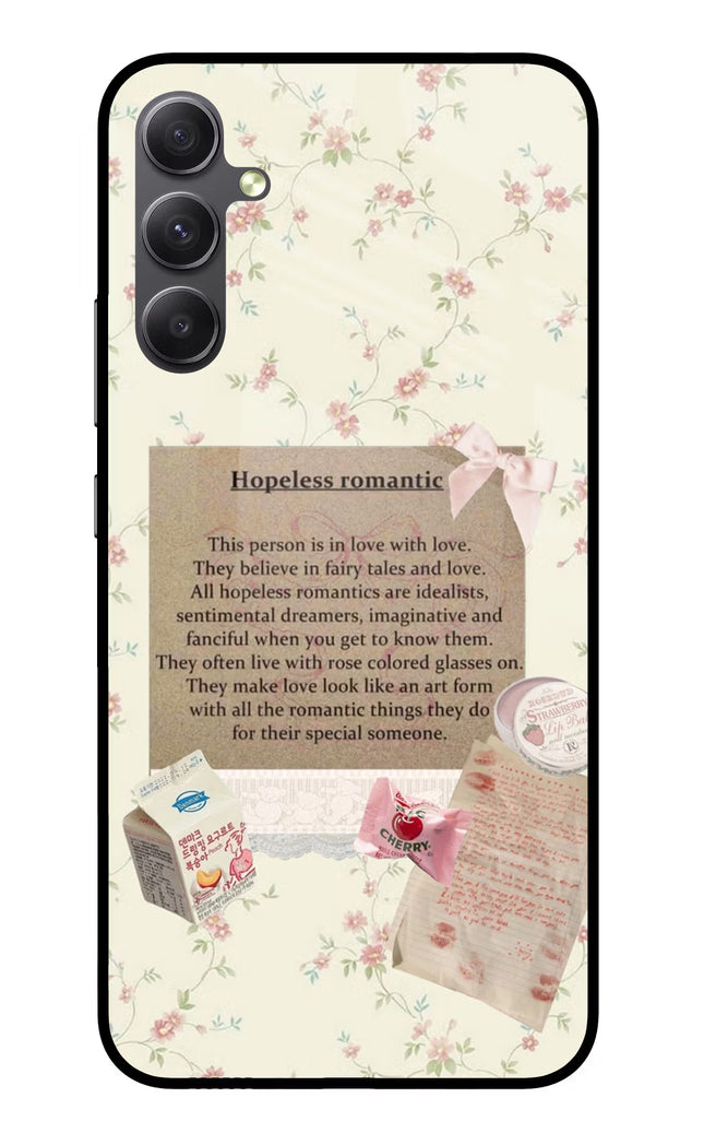 Hopeless Romantic Samsung A34 5G Glass Case