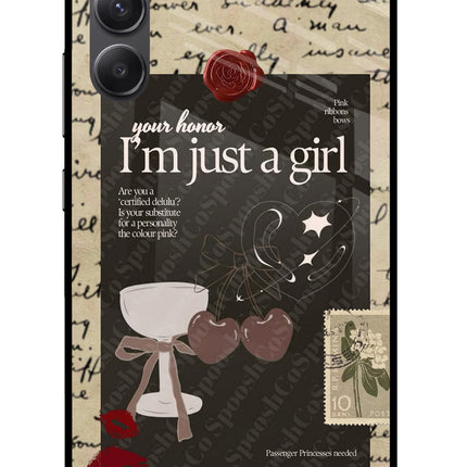 I am just a girl Samsung A34 5G Glass Case