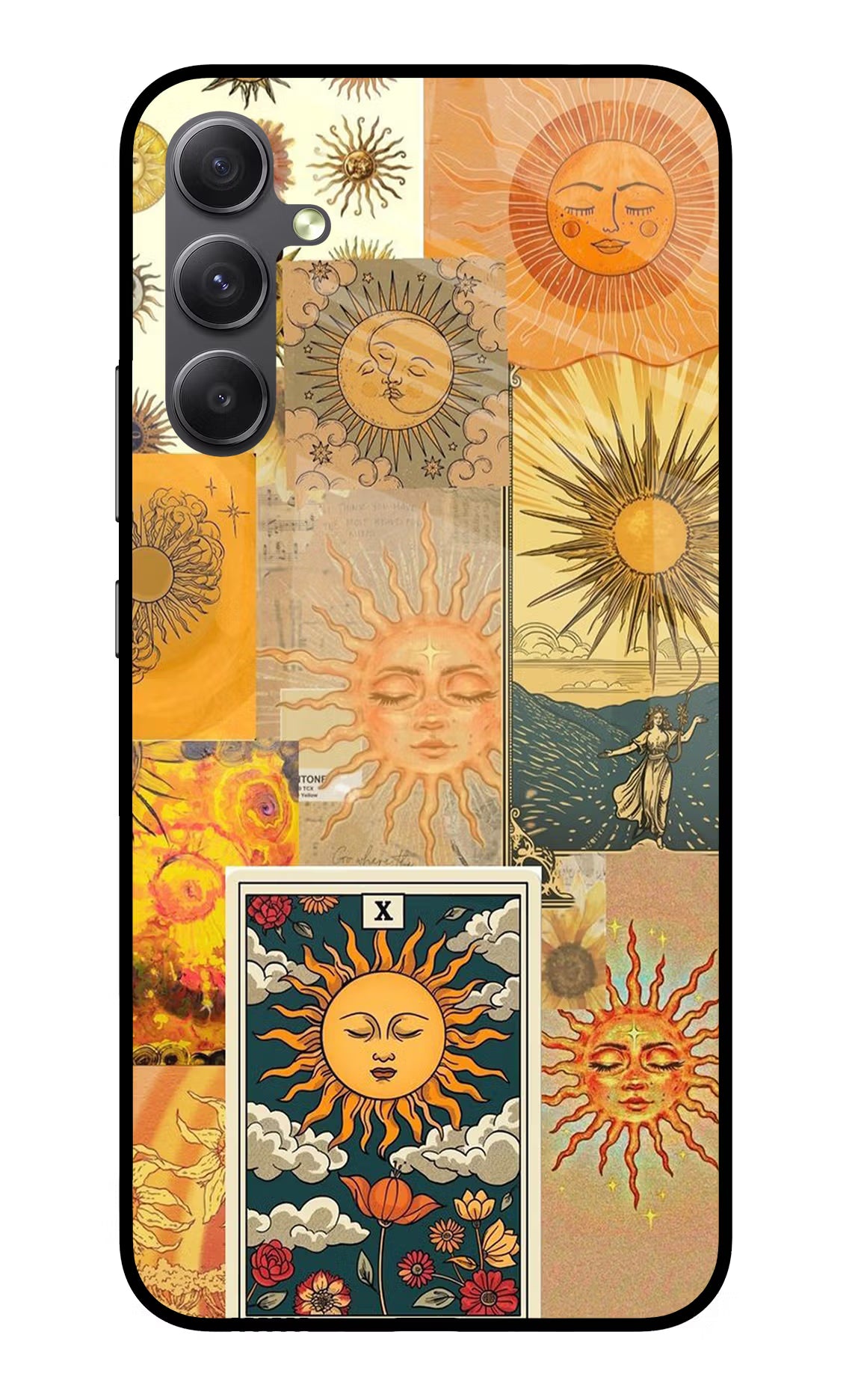 Sun Samsung A34 5G Glass Case Back Cover by Casekaro