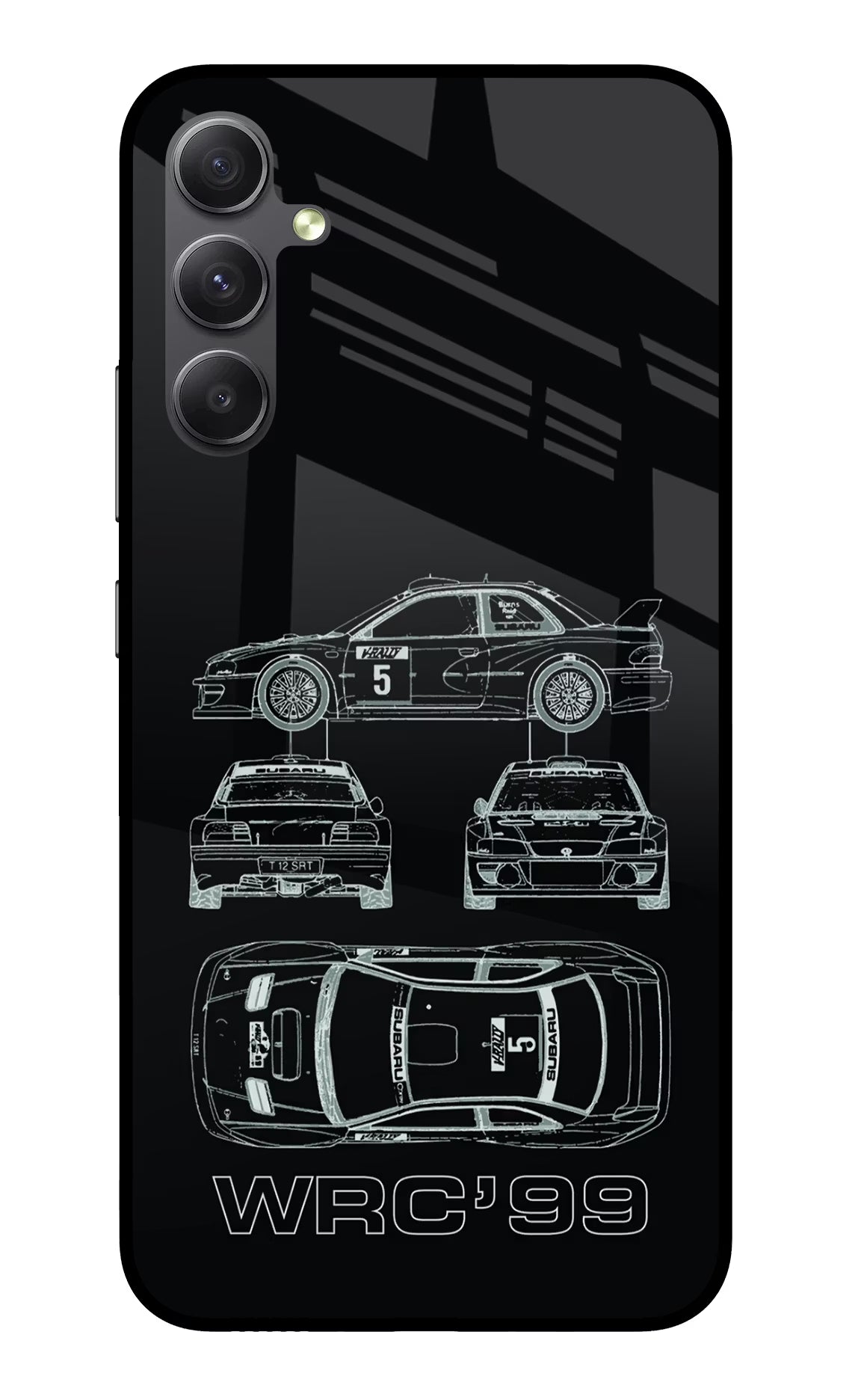 WRC'99 Samsung A34 5G Glass Case Back Cover by Casekaro