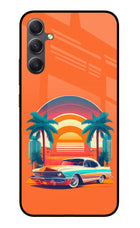 Palm Drive 80s Samsung A34 5G Glass Case