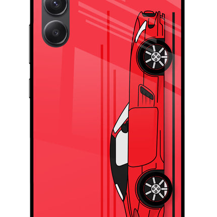 Red Velocity Samsung A34 5G Glass Case