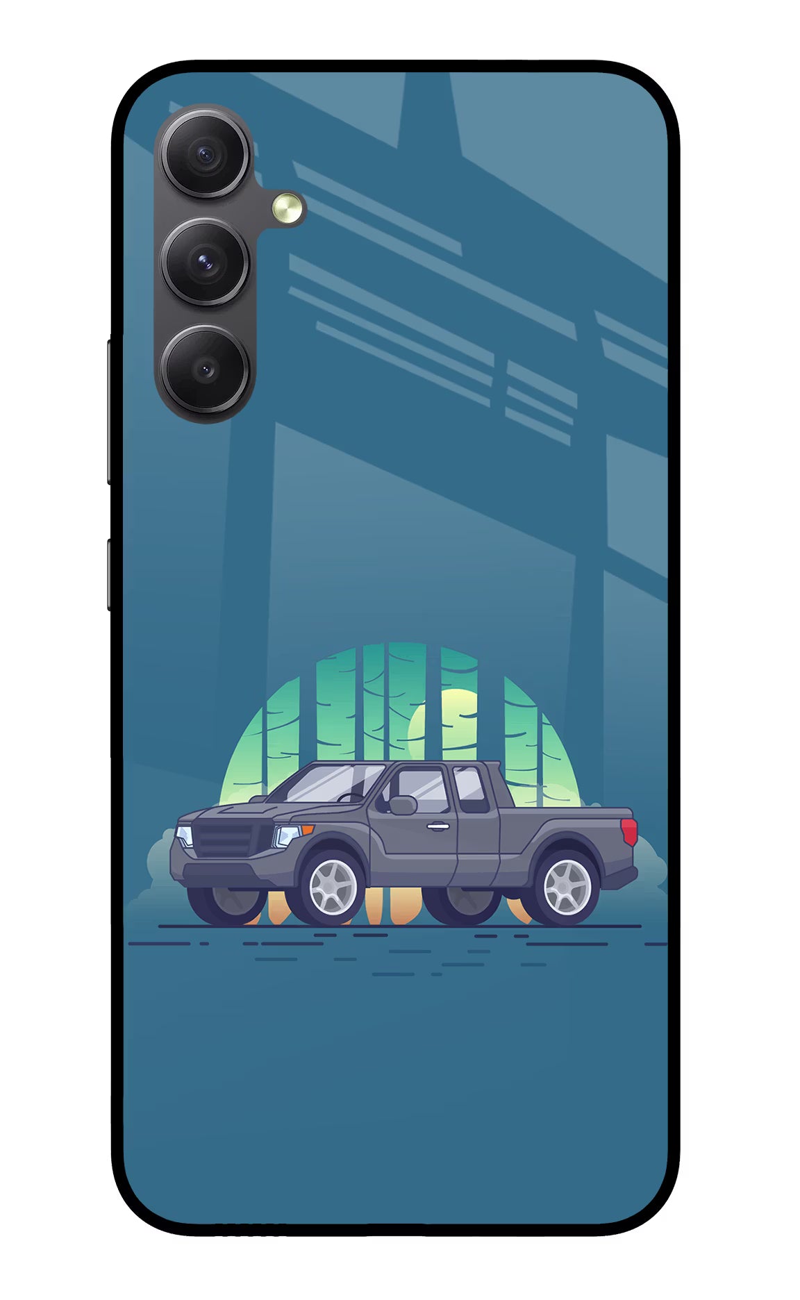 Retro Garage Vibe Samsung A34 5G Glass Case