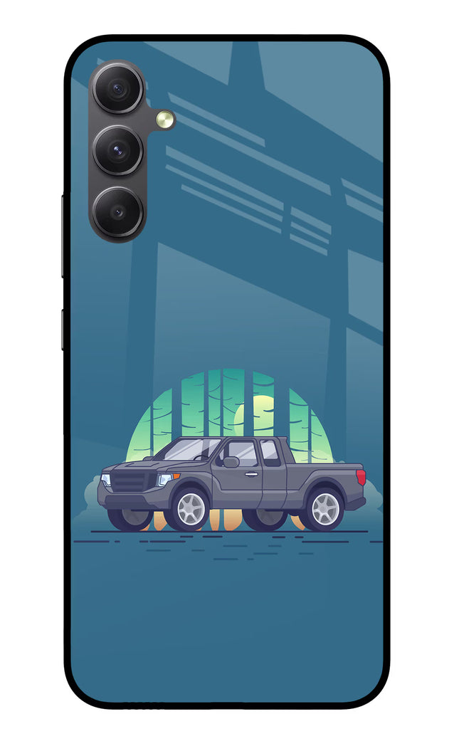 Retro Garage Vibe Samsung A34 5G Glass Case