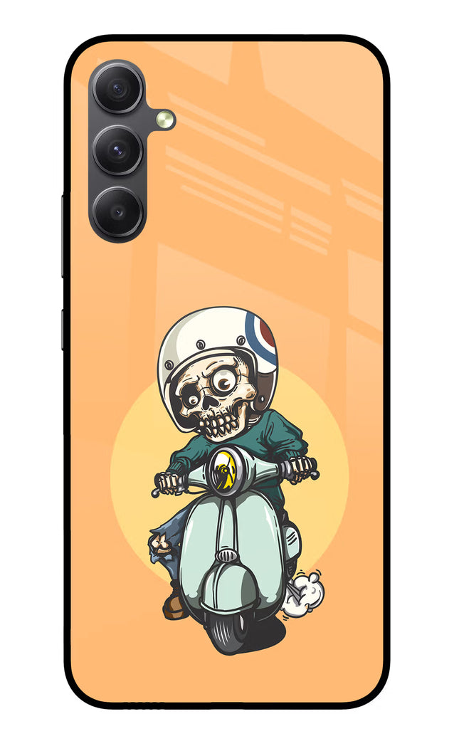Undead Biker Samsung A34 5G Glass Case